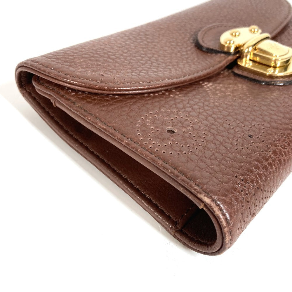 LOUIS VUITTON M95995 Monogram Mahina Portefeuille Amelia Long Wallet Flap Tri-fold Long Wallet Monogram Mahina Unisex Brown