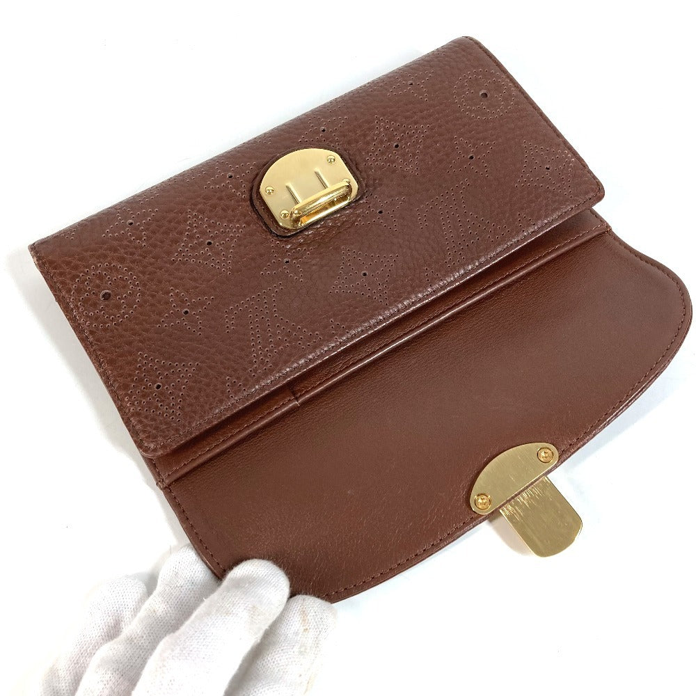 LOUIS VUITTON M95995 Monogram Mahina Portefeuille Amelia Long Wallet Flap Tri-fold Long Wallet Monogram Mahina Unisex Brown