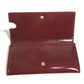 CARTIER Happy Birthday Logo Long Wallet Patent Leather Unisex Red