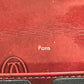 CARTIER Happy Birthday Logo Long Wallet Patent Leather Unisex Red