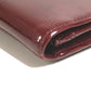 CARTIER Happy Birthday Logo Long Wallet Patent Leather Unisex Red
