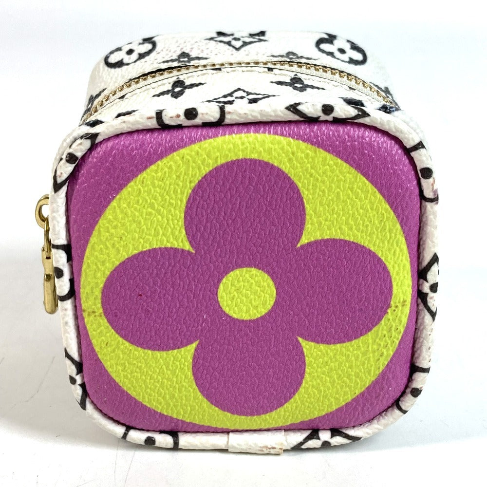 LOUIS VUITTON M67669 Monogram Giant Porte Monnaie Cube Key Ring Pouch Monogram Giant Canvas Unisex White