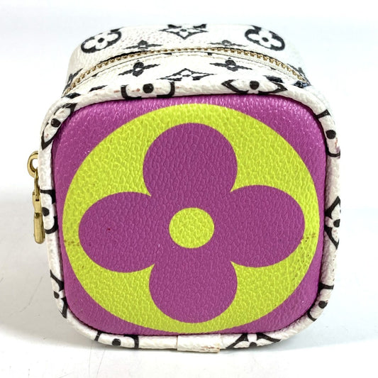 LOUIS VUITTON M67669 Monogram Giant Porte Monnaie Cube Key Ring Pouch Monogram Giant Canvas Unisex White