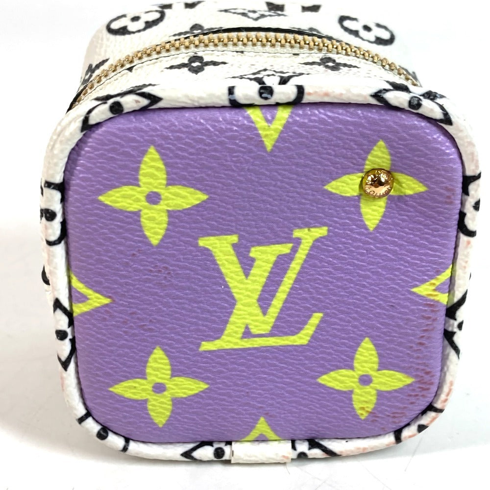 LOUIS VUITTON M67669 Monogram Giant Porte Monnaie Cube Key Ring Pouch Monogram Giant Canvas Unisex White