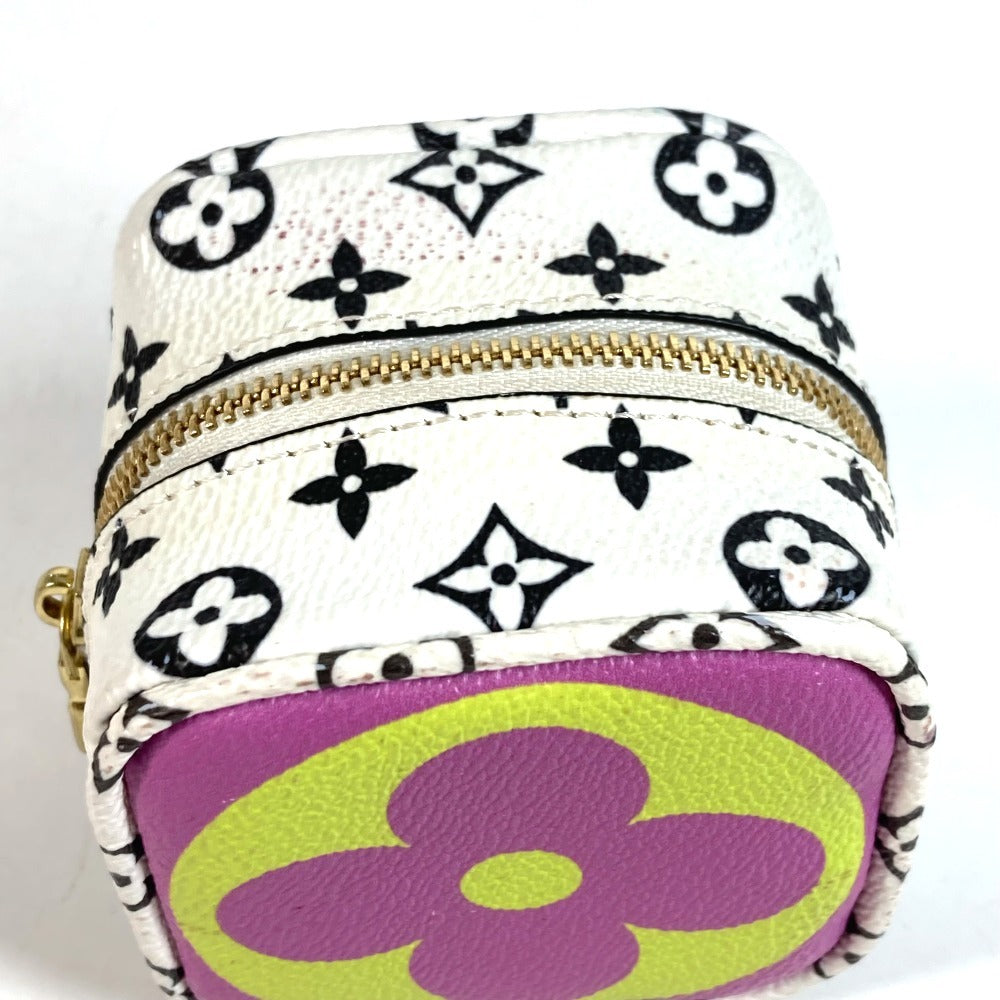 LOUIS VUITTON M67669 Monogram Giant Porte Monnaie Cube Key Ring Pouch Monogram Giant Canvas Unisex White