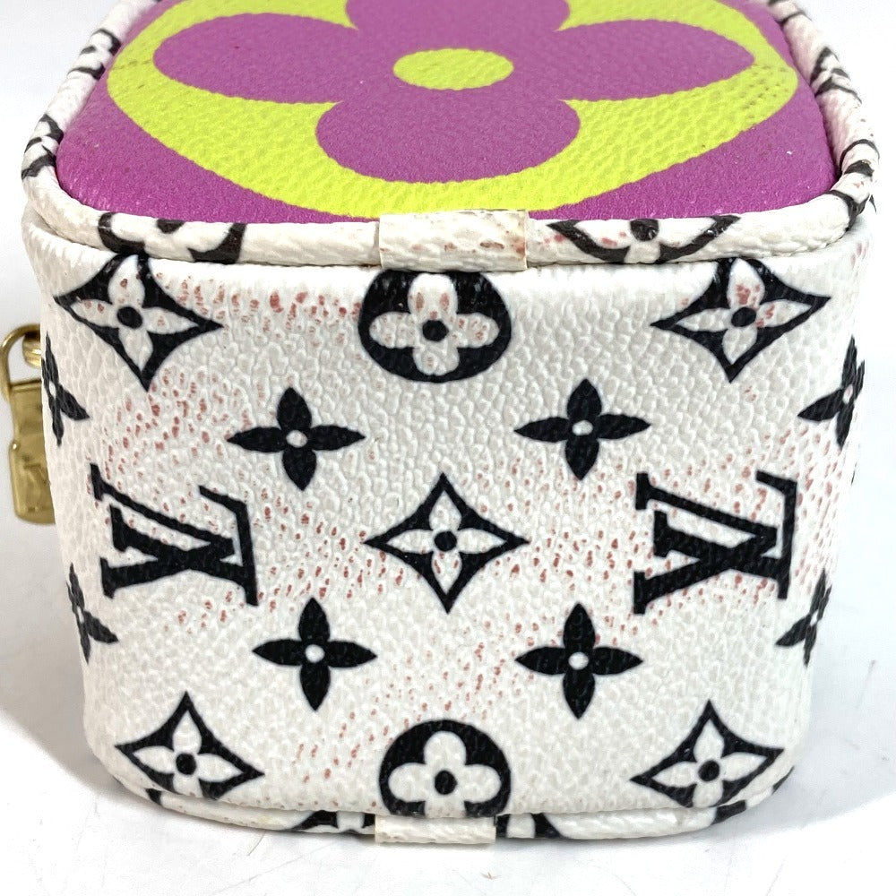LOUIS VUITTON M67669 Monogram Giant Porte Monnaie Cube Key Ring Pouch Monogram Giant Canvas Unisex White