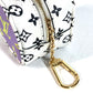 LOUIS VUITTON M67669 Monogram Giant Porte Monnaie Cube Key Ring Pouch Monogram Giant Canvas Unisex White