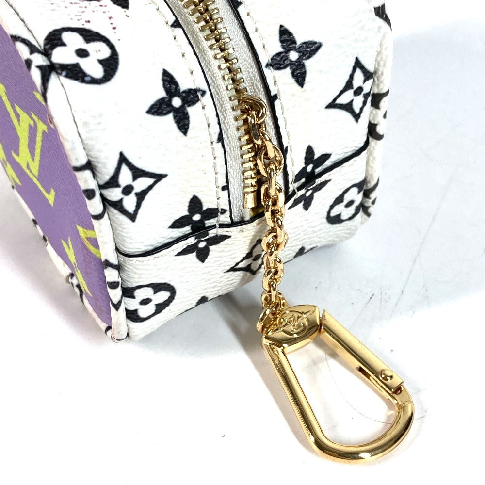 LOUIS VUITTON M67669 Monogram Giant Porte Monnaie Cube Key Ring Pouch Monogram Giant Canvas Unisex White