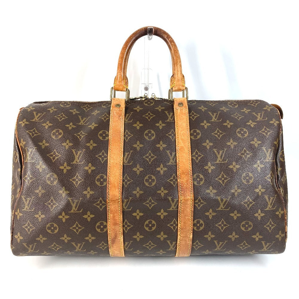 LOUIS VUITTON M41428 Monogram Keepall 45 Travel Bag, Handbag, Boston Bag, Monogram Canvas, Unisex, Brown