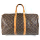 LOUIS VUITTON M41428 Monogram Keepall 45 Travel Bag, Handbag, Boston Bag, Monogram Canvas, Unisex, Brown
