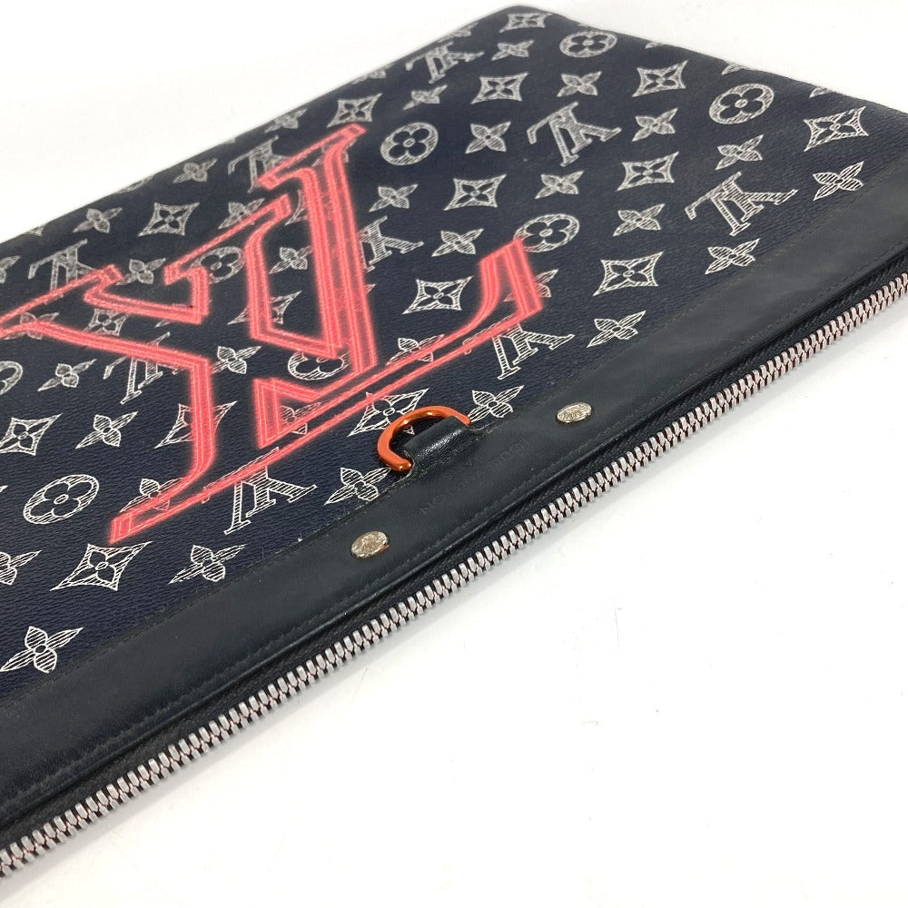 LOUIS VUITTON M62905 モノグラムインク アップサイドダウン ポシェット アポロ セカンドバッグ カバン ポーチ クラッチバッグ モノグラムキャンバス メンズ ネイビー
