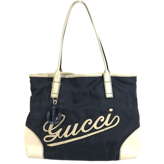 GUCCI 170007 โลโก้ หนัง ไนลอน กระเป๋าสะพายพร้อมจี้ หนัง/แคนวาส สำหรับทุกเพศ สีกรมท่า