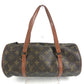 LOUIS VUITTON M51365 モノグラム 旧型 パピヨン30 パピヨン 30 肩掛け ショルダーバッグ 筒形 ハンドバッグ モノグラムキャンバス ユニセックス ブラウン