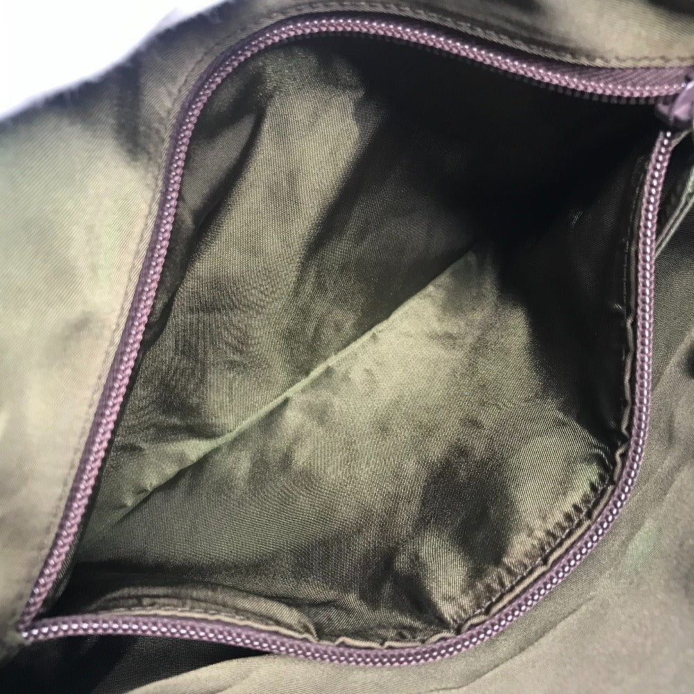 PRADA プラスチックチェーン カバン 肩掛け トートバッグ ショルダーバッグ レザー/ナイロン ユニセックス カーキ