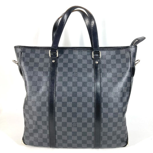 LOUIS VUITTON N51192 Damier Graphite Tadao Tote Bag Vertical Bag Shoulder Bag DamierGraphiteCanvas Black Used