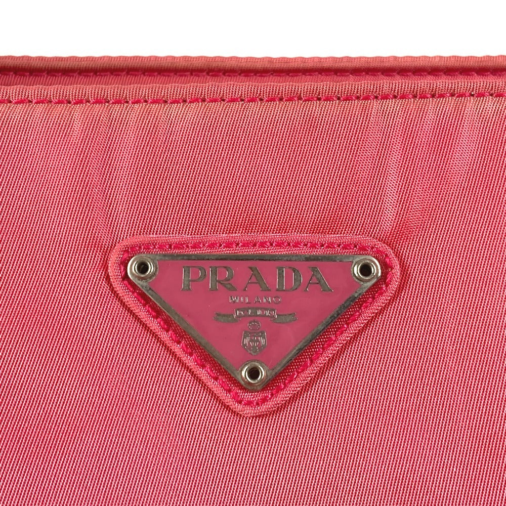PRADA triangle logo triangle logo plate Bag Tote Bag Shoulder Bag Shoulder Bag Nylon pink Used