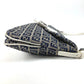 FENDI Zucchino logo flap Bag, shoulder bag, flap bag Shoulder Bag Leather/Canvas Navy/White Used