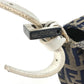 FENDI Zucchino logo flap Bag, shoulder bag, flap bag Shoulder Bag Leather/Canvas Navy/White Used