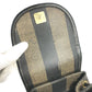 FENDI vintage Pecan logo bag backpack Backpack PVC/Leather khaki/Black Used