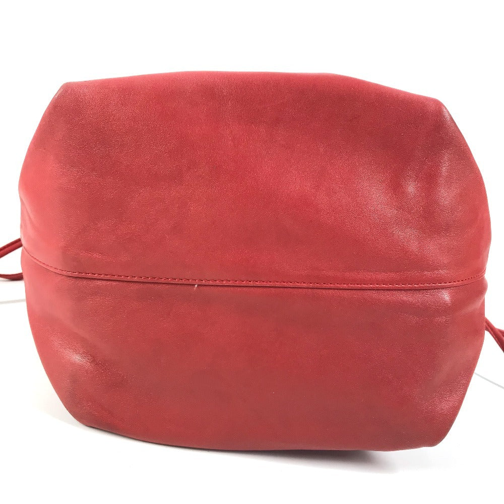 SAINT LAURENT PARIS 538448 Teddy Stud Logo Heart Star Bag, Crossbody Chain Bag, Drawstring Bag Shoulder Bag Leather Red Used