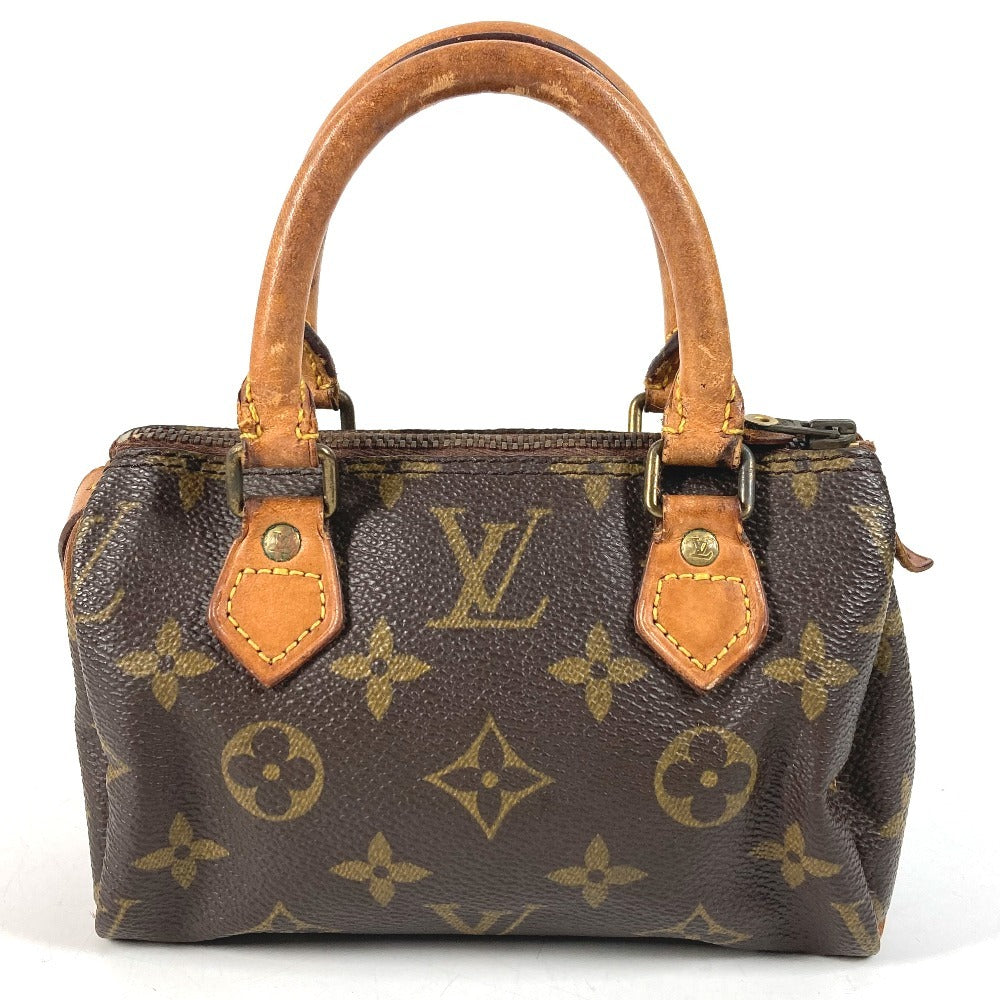 LOUIS VUITTON M41534 Monogram Mini Speedy Bag Mini Duffle Bag Pouch Hand Bag MonogramCanvas Brown Used