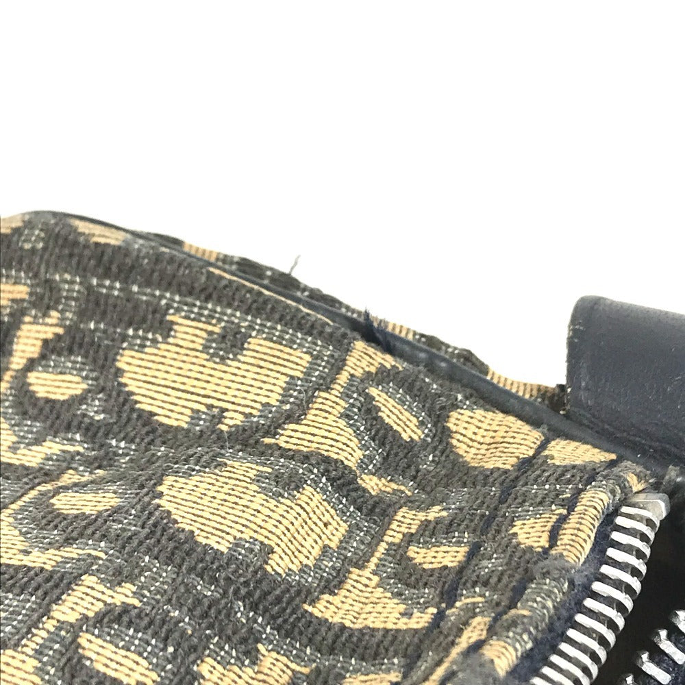 Dior vintage Trotter logo Bag Mini Duffle Bag Hand Bag Leather/Canvas Navy Used