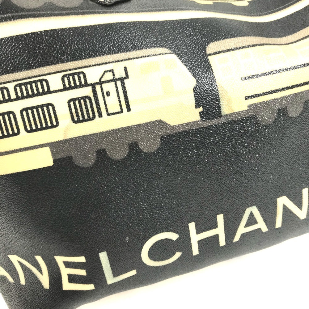 CHANEL Central station Shoulder Bag Bag Tote Bag PVC/Leather Black Used