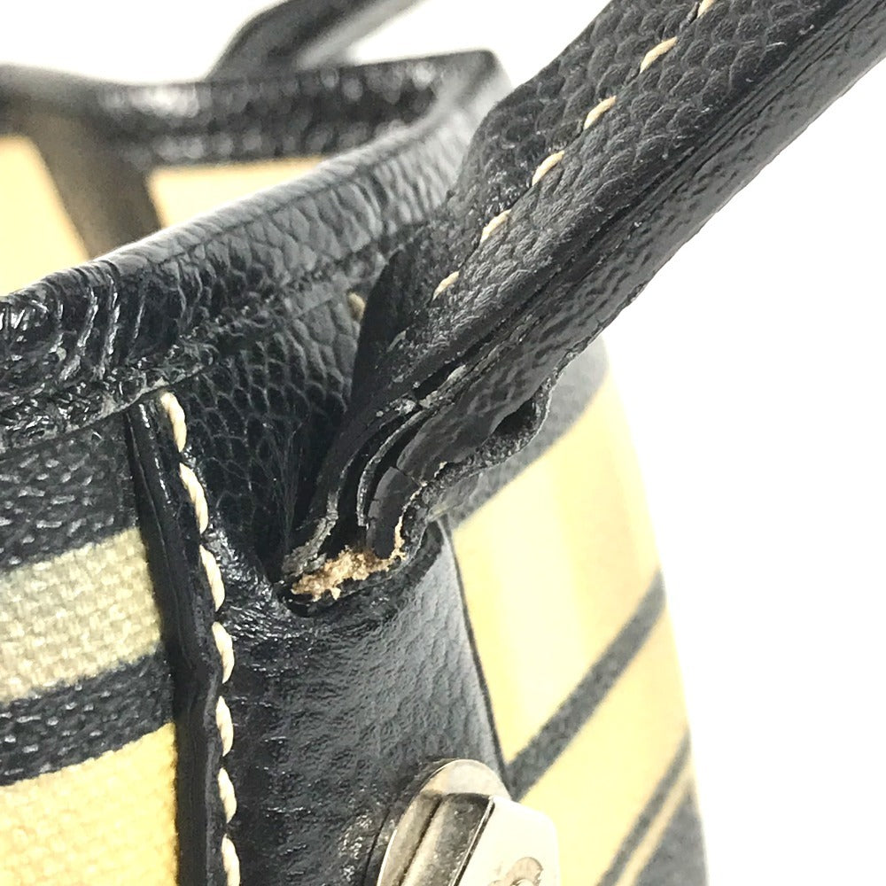 CHANEL Central station Shoulder Bag Bag Tote Bag PVC/Leather Black Used