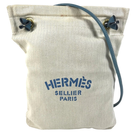 HERMES Logo Aline PM Aline PM shoulder bag Shoulder Bag cotton blue/Beige Used