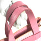 MIUMIU ロゴ Check Bag Tote Bag Hand Bag Leather/Canvas pink/White Used