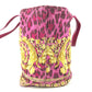 VERSACE Logo Bag Tote Bag shawl Shoulder Bag Leather/Canvas pink/Yellow Based Used