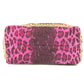 VERSACE Logo Bag Tote Bag shawl Shoulder Bag Leather/Canvas pink/Yellow Based Used