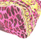 VERSACE Logo Bag Tote Bag shawl Shoulder Bag Leather/Canvas pink/Yellow Based Used