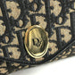Dior vintage Trotter logo Shoulder bag, flap shoulder bag, 2-way bag, clutch bag Shoulder Bag Leather/Canvas Navy Used