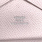 HERMES Business Card Holder Pass Case Calvi Duo Calvi Duo Card Case Coin Compartment Wallet coin purse Folded wallet Epsom mauve pail pink Used