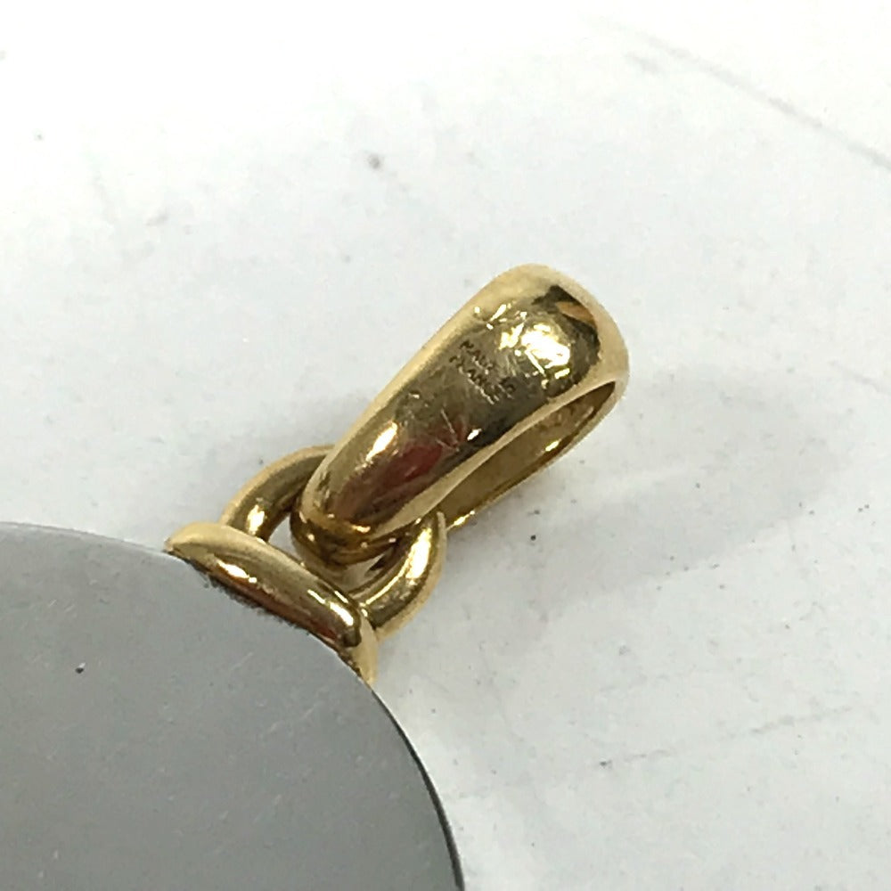 BVLGARI K18 Gold 18K 1PD Diamond Horoscope Logo Combination Necklace, Accessories, Jewelry Pendant top K18 / SS Gold/Silver Used