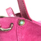 TIFFANY&Co. reversible logo Tote Bag with pouch Hand Bag suede / Leather pink Used