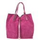 TIFFANY&Co. reversible logo Tote Bag with pouch Hand Bag suede / Leather pink Used