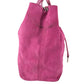 TIFFANY&Co. reversible logo Tote Bag with pouch Hand Bag suede / Leather pink Used