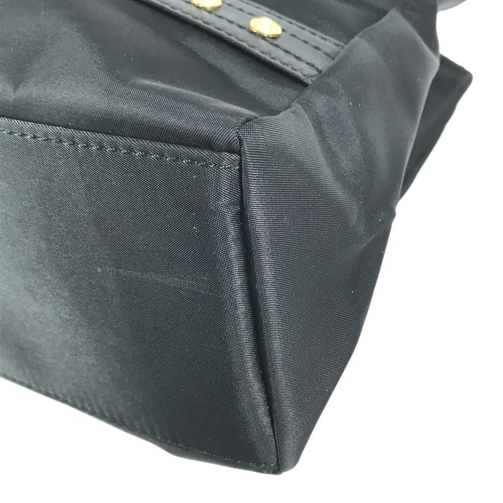 VERSACE vintage Logo Sunburst Chain Bag Shoulder Bag Tote Bag Double Chain Shoulder Bag Nylon / Leather Black/Gold Used