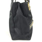 VERSACE vintage Logo Sunburst Chain Bag Shoulder Bag Tote Bag Double Chain Shoulder Bag Nylon / Leather Black/Gold Used