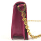 VERSACE Rhinestone Bijoux Logo Flap Chain Bag Crossbody bag Pochette Shoulder Bag Leather pink/Gold Used
