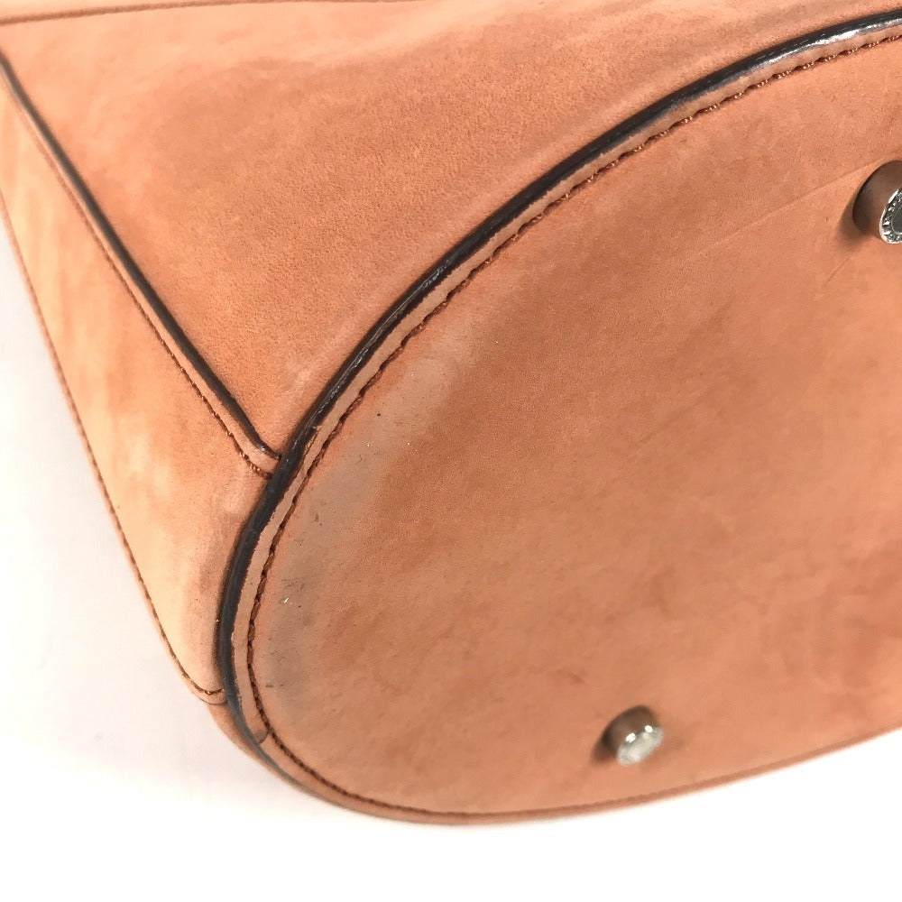 BVLGARI 2WAY bag Bag Crossbody Tote Bag Shoulder Bag Hand Bag Nubuck Orange Based Used
