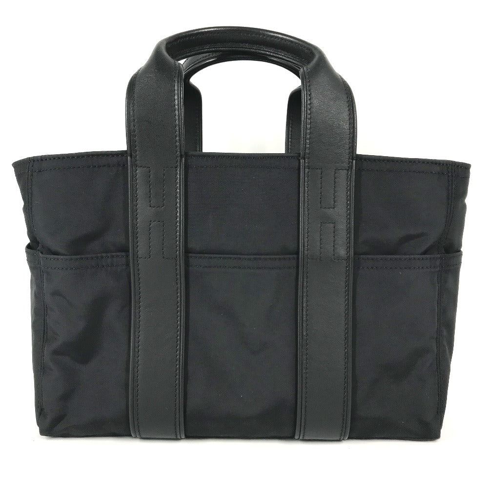 HERMES AcapulcoPM Acapulco PM Bag Tote Bag Square Hand Bag Nylon / Leather Black Used