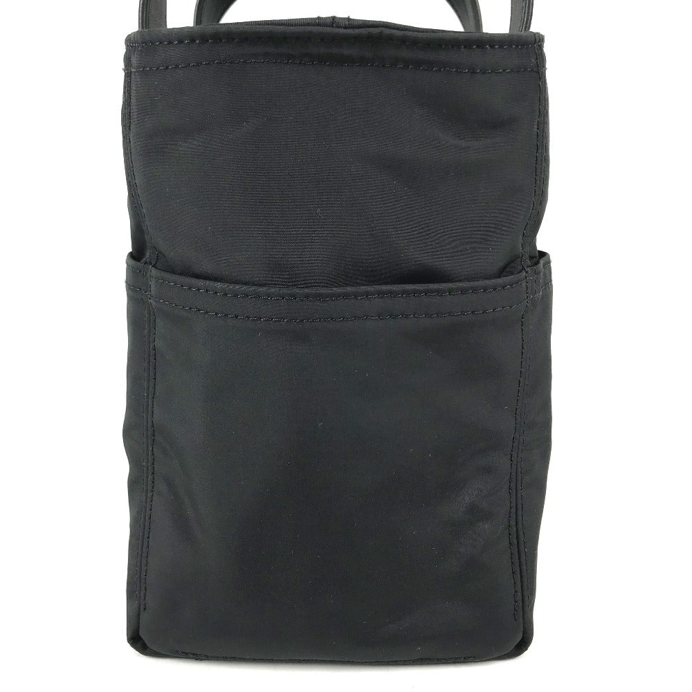 HERMES AcapulcoPM Acapulco PM Bag Tote Bag Square Hand Bag Nylon / Leather Black Used