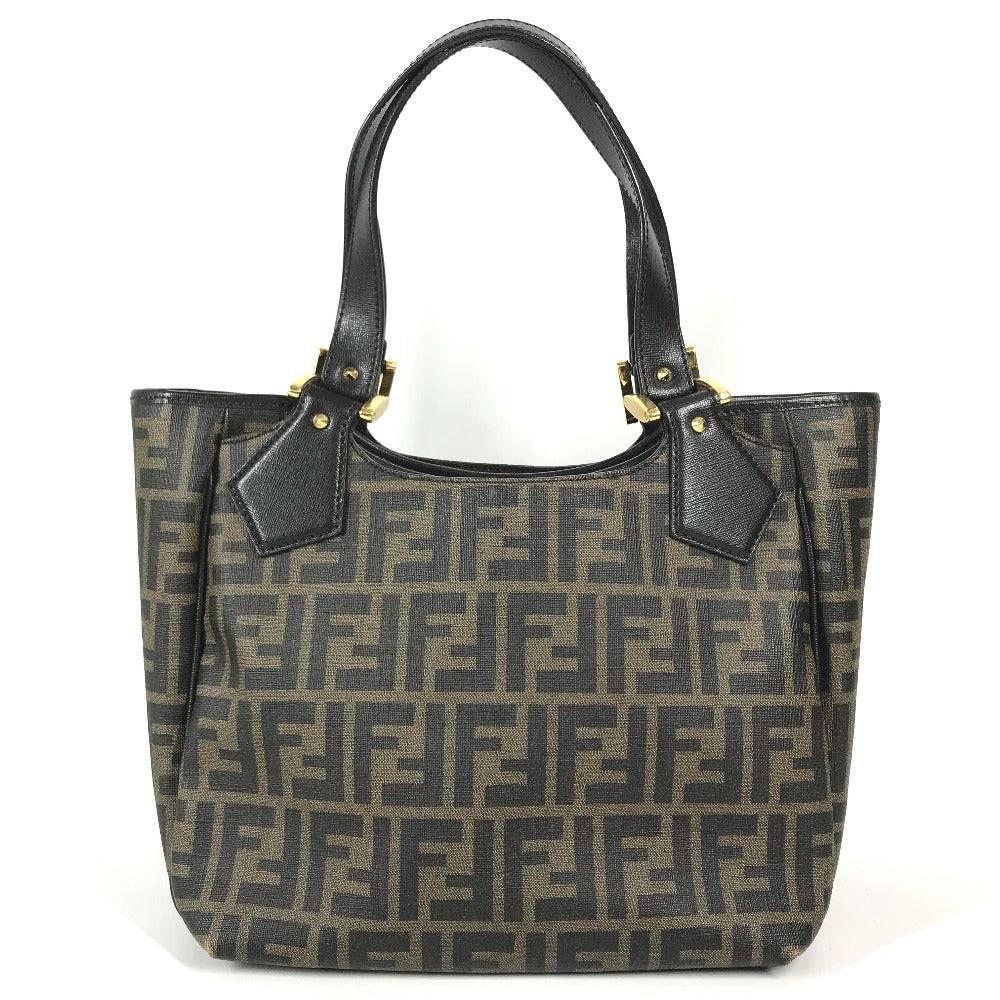 FENDI 8BH156 Zucca logo Shoulder bag, handbag, shoulder bag Tote Bag PVC/Leather Brown Used