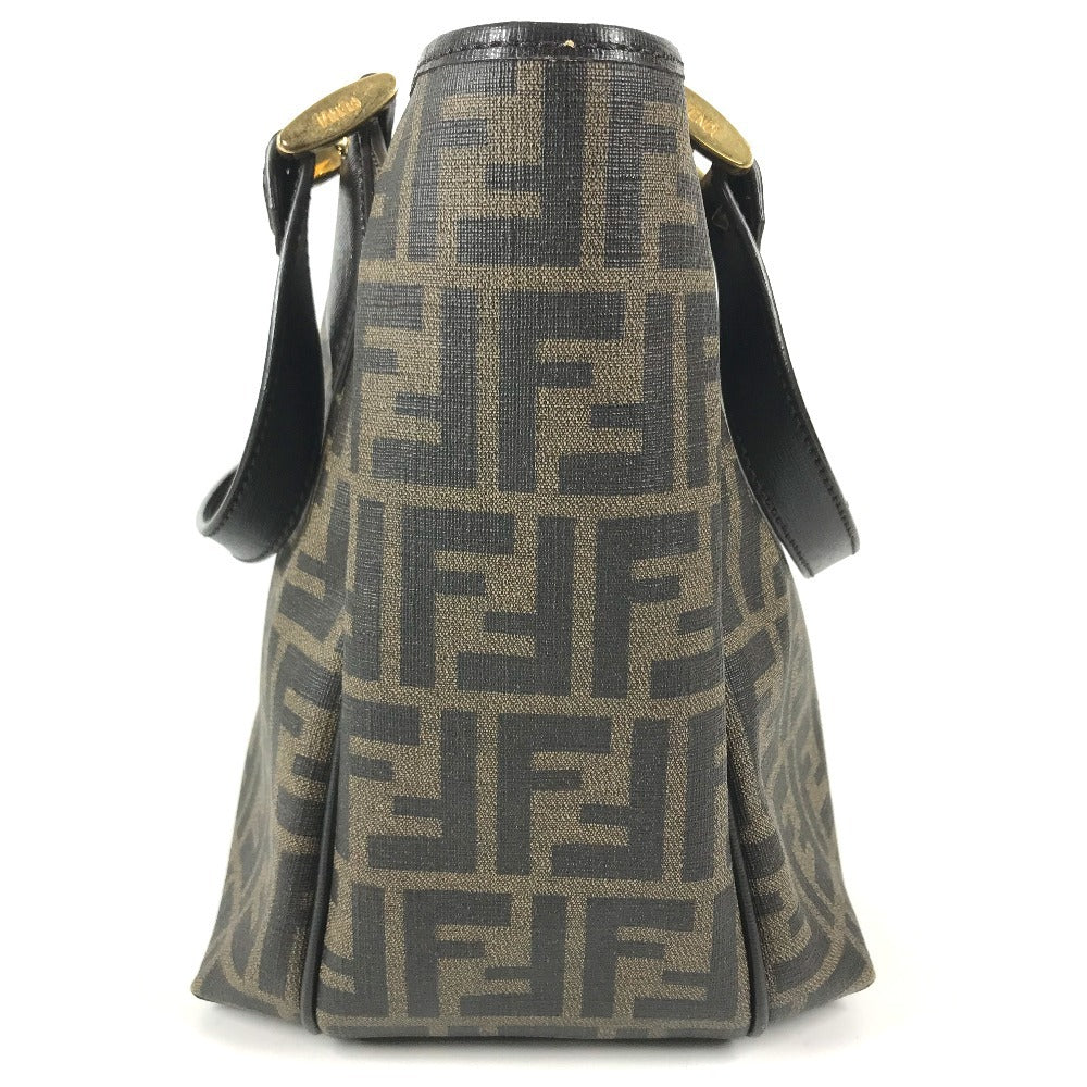 FENDI 8BH156 Zucca logo Shoulder bag, handbag, shoulder bag Tote Bag PVC/Leather Brown Used