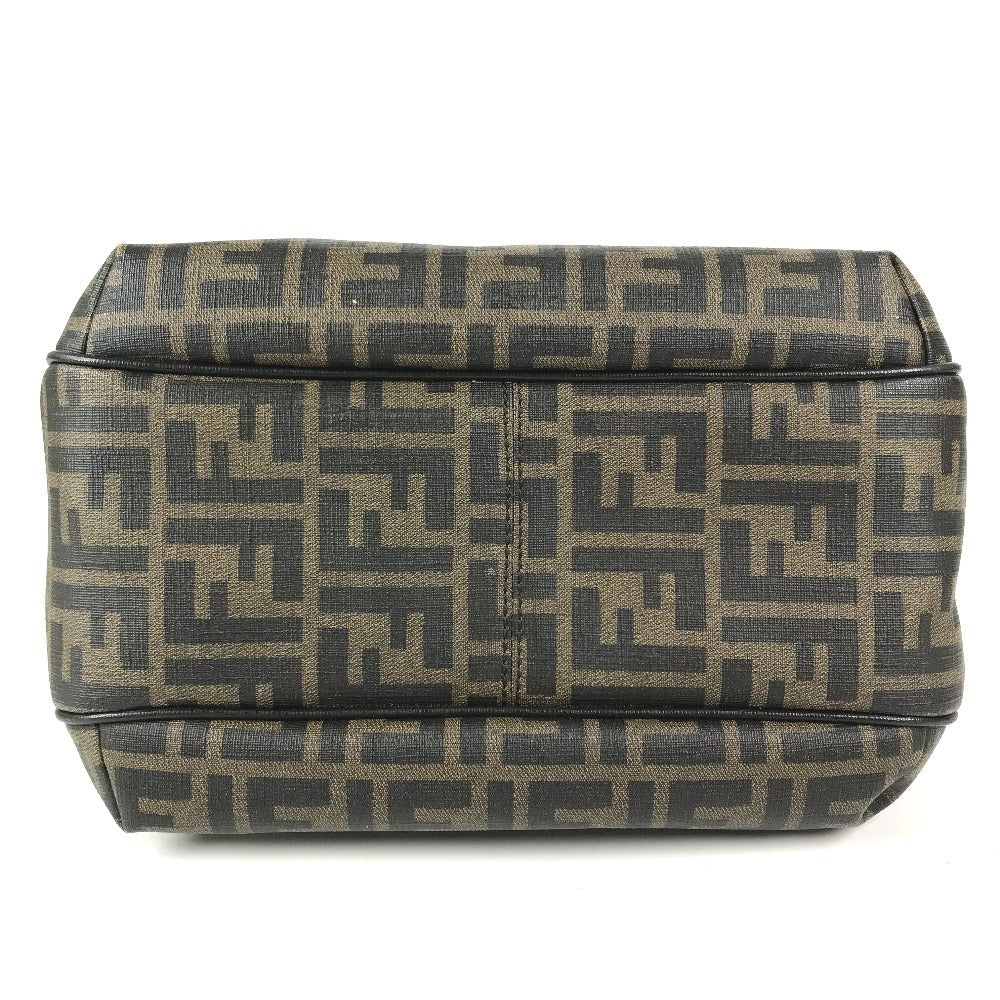 FENDI 8BH156 Zucca logo Shoulder bag, handbag, shoulder bag Tote Bag PVC/Leather Brown Used