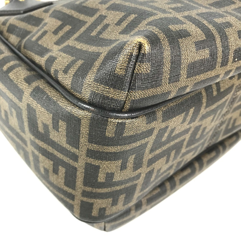 FENDI 8BH156 Zucca logo Shoulder bag, handbag, shoulder bag Tote Bag PVC/Leather Brown Used