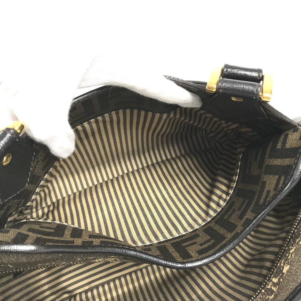 FENDI 8BH156 Zucca logo Shoulder bag, handbag, shoulder bag Tote Bag PVC/Leather Brown Used
